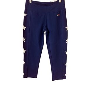 Tommy Hilfiger Blue and White Leggings Performance Fit